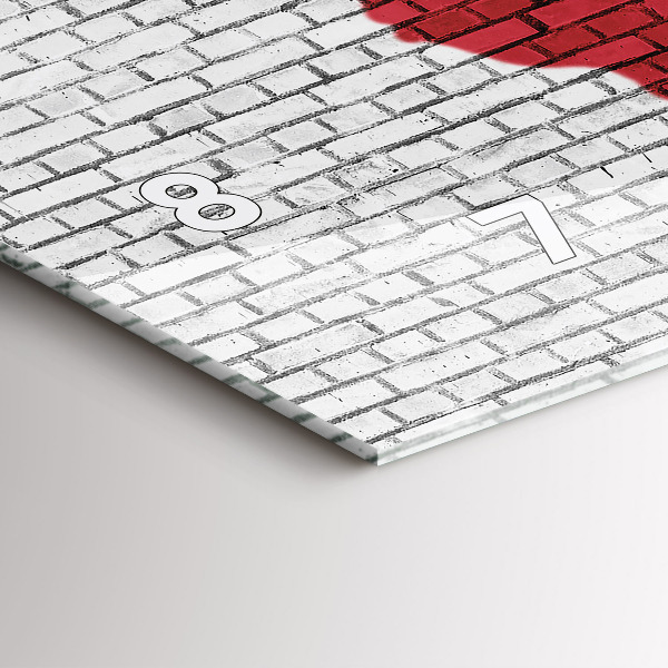 Horizontálne hodiny Tehlová múr Mapa sveta