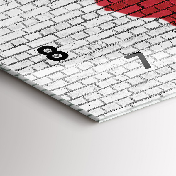 Horizontálne hodiny Tehlová múr Mapa sveta