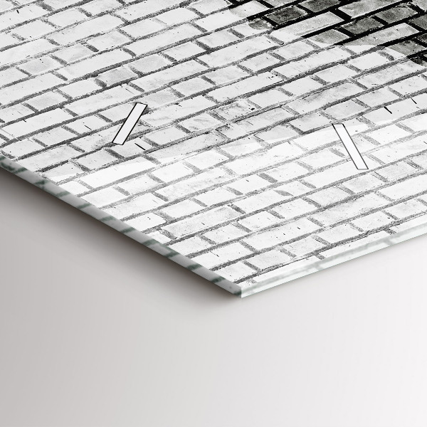 Horizontálne hodiny Tehlová múr Mapa sveta