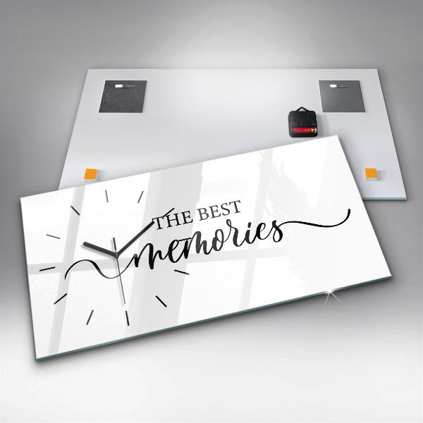 Horizontálne hodiny Nápis spomienok