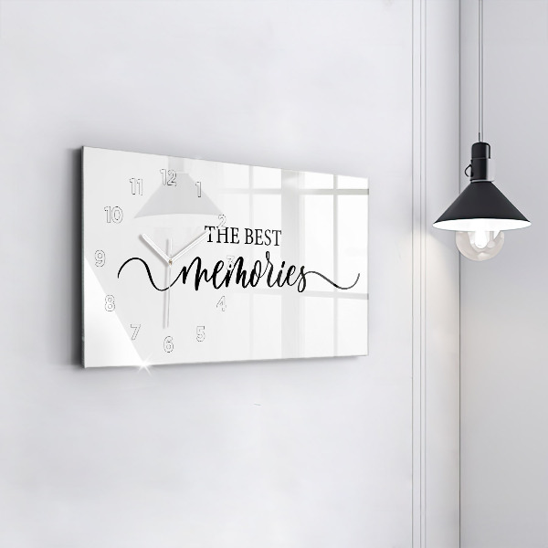 Horizontálne hodiny Nápis spomienok