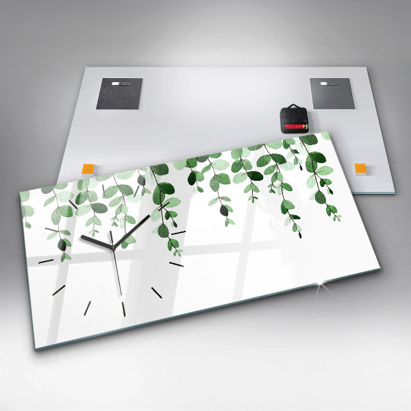 Horizontálne hodiny Listy rastlín