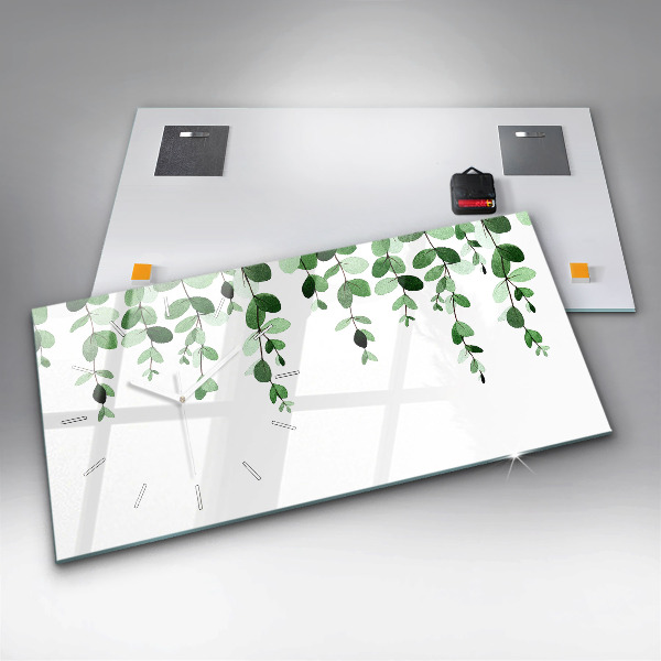 Horizontálne hodiny Listy rastlín