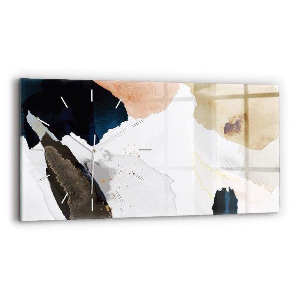 Horizontálne hodiny Abstrakcia škvrny