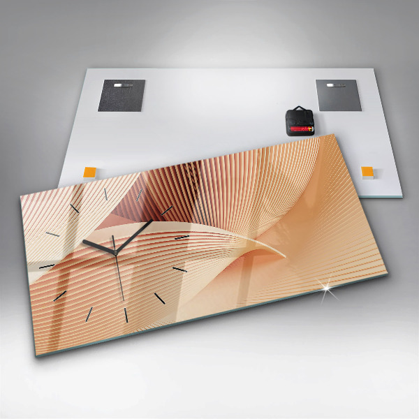 Horizontálne hodiny Vzor abstrakcie vĺn