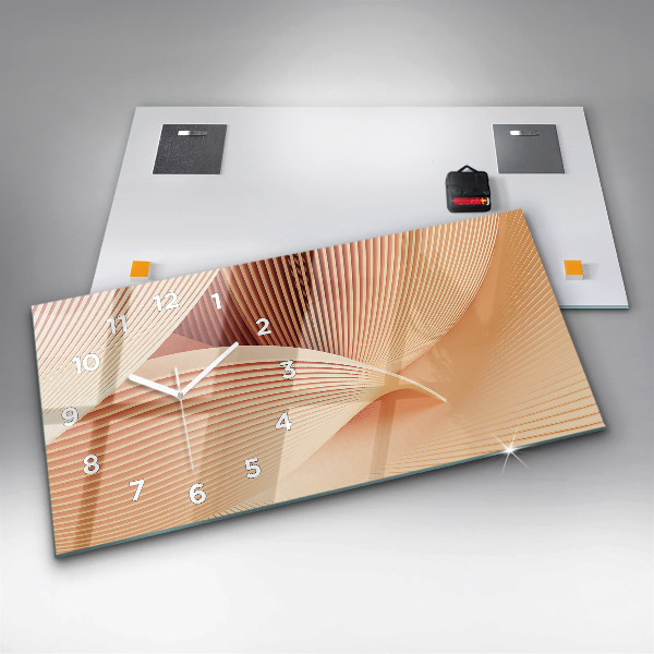 Horizontálne hodiny Vzor abstrakcie vĺn