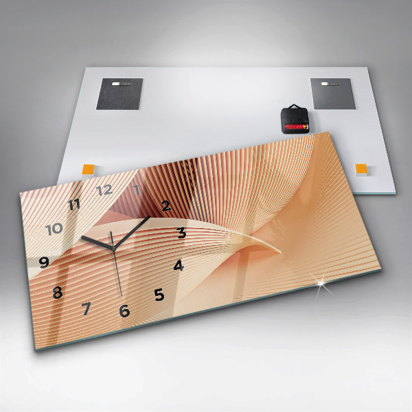 Horizontálne hodiny Vzor abstrakcie vĺn