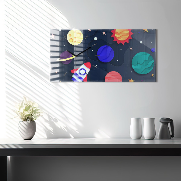 Horizontálne hodiny Detský kozmos