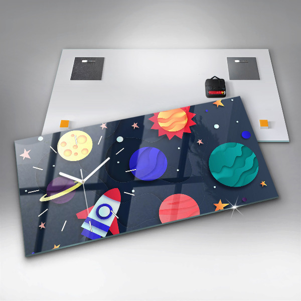 Horizontálne hodiny Detský kozmos