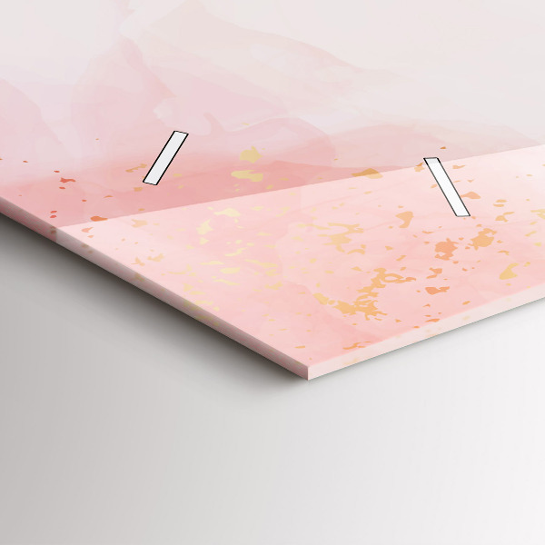 Horizontálne hodiny Ružový mramor