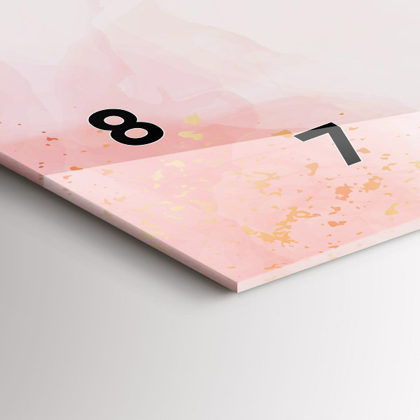 Horizontálne hodiny Ružový mramor