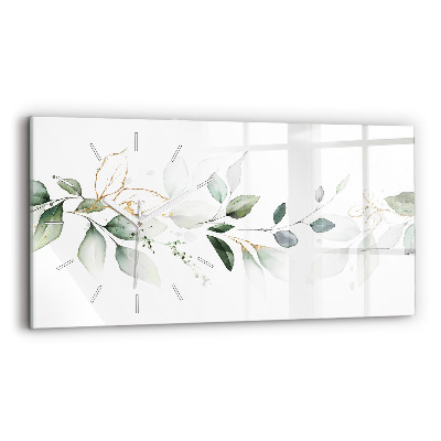 Horizontálne hodiny Listy abstrakcie