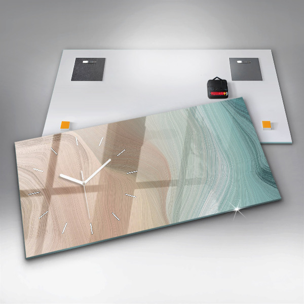 Horizontálne hodiny Vlnová abstrakcia