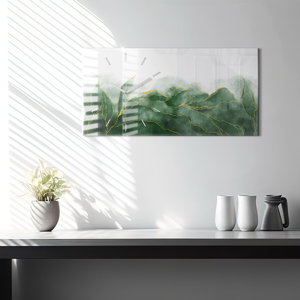 Horizontálne hodiny Listy abstrakcie