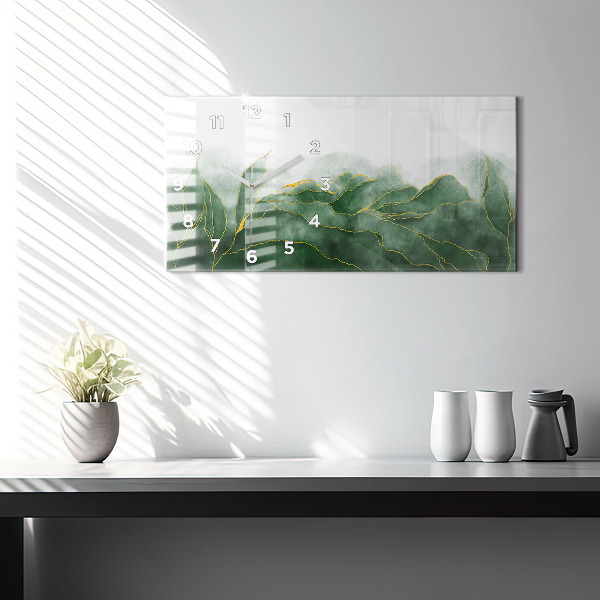 Horizontálne hodiny Listy abstrakcie