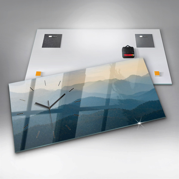 Horizontálne hodiny Krajinná abstrakcia