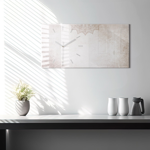 Horizontálne hodiny Dekoratívny vzor