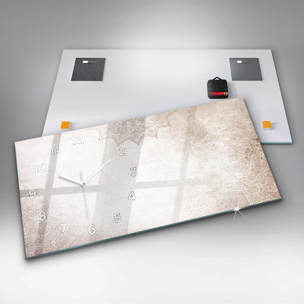 Horizontálne hodiny Dekoratívny vzor