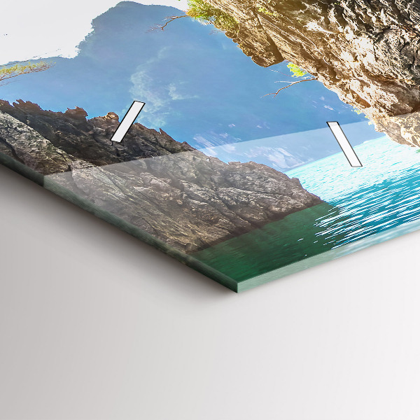 Horizontálne hodiny Jazerné stromy príroda