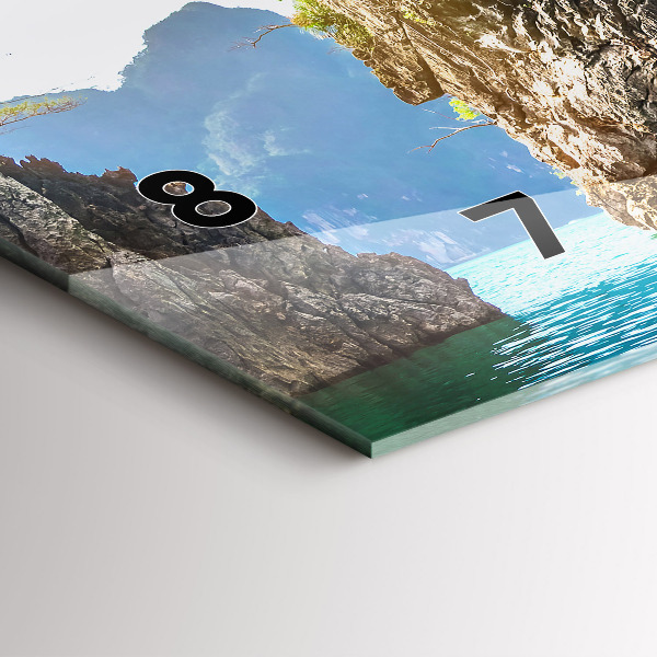 Horizontálne hodiny Jazerné stromy príroda