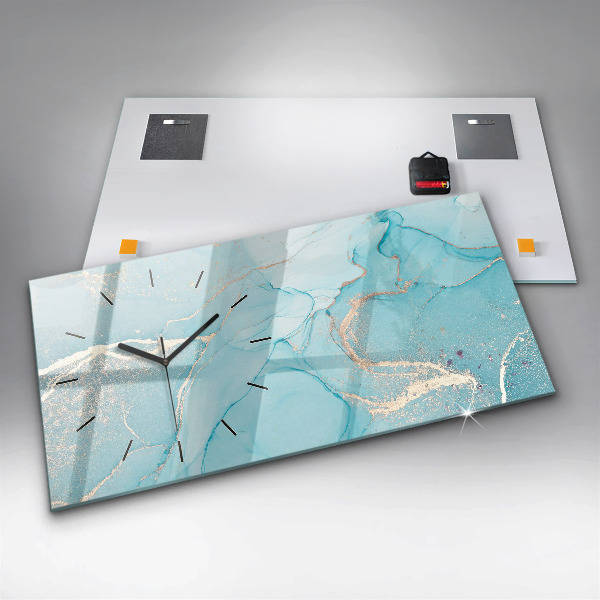 Horizontálne hodiny Dekoratívny mramor