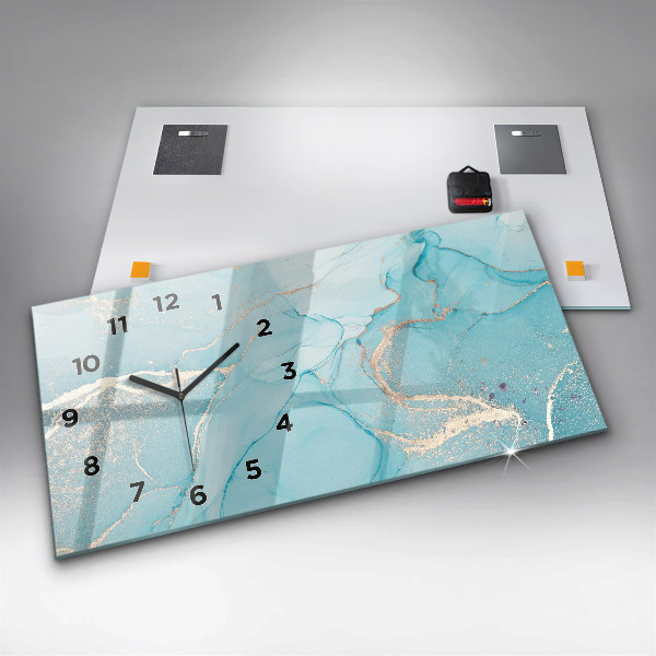 Horizontálne hodiny Dekoratívny mramor