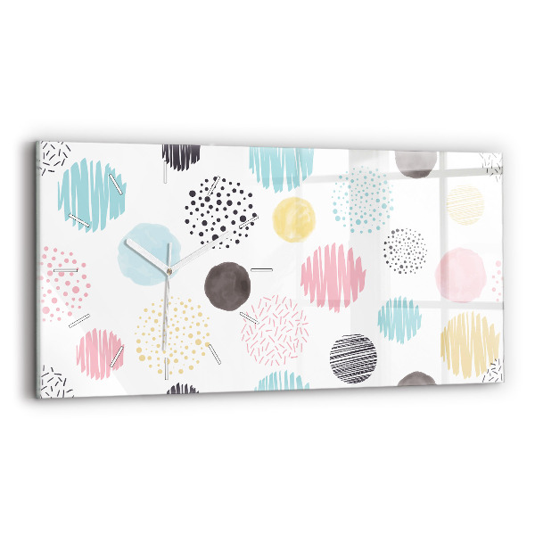 Horizontálne hodiny Geometrický vzor