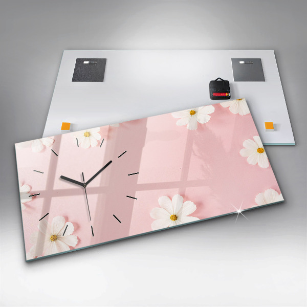 Horizontálne hodiny Kvety sedmokrásky