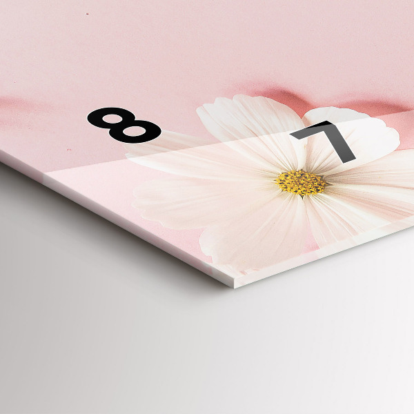 Horizontálne hodiny Kvety sedmokrásky