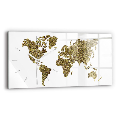 Horizontálne hodiny Mapa sveta