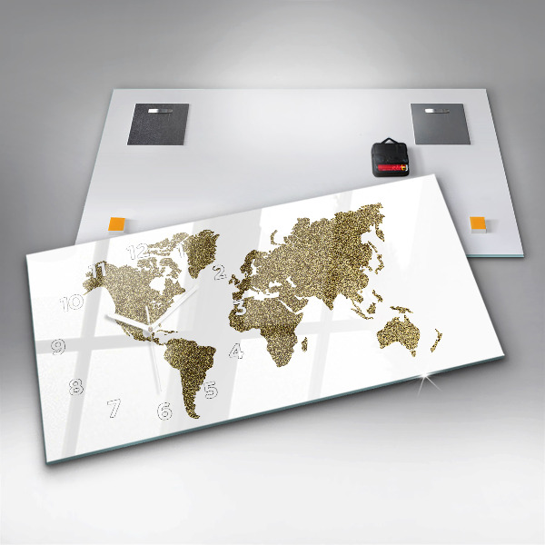 Horizontálne hodiny Mapa sveta