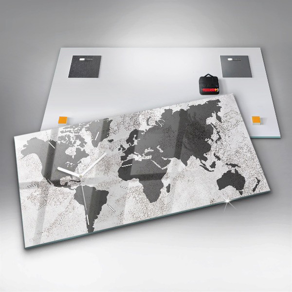 Horizontálne hodiny Konkrétna mapa sveta