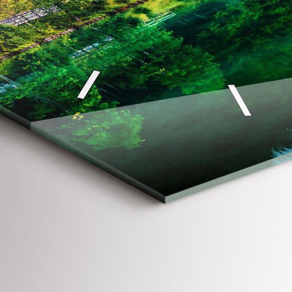 Horizontálne hodiny Jazerná krajina