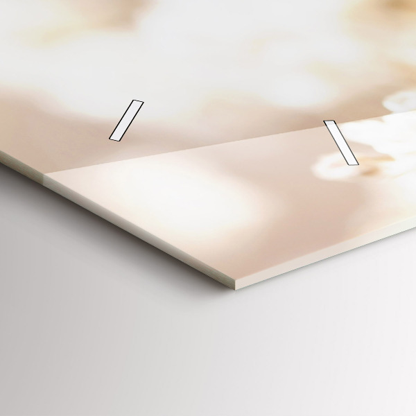 Horizontálne hodiny Malé biele kvety