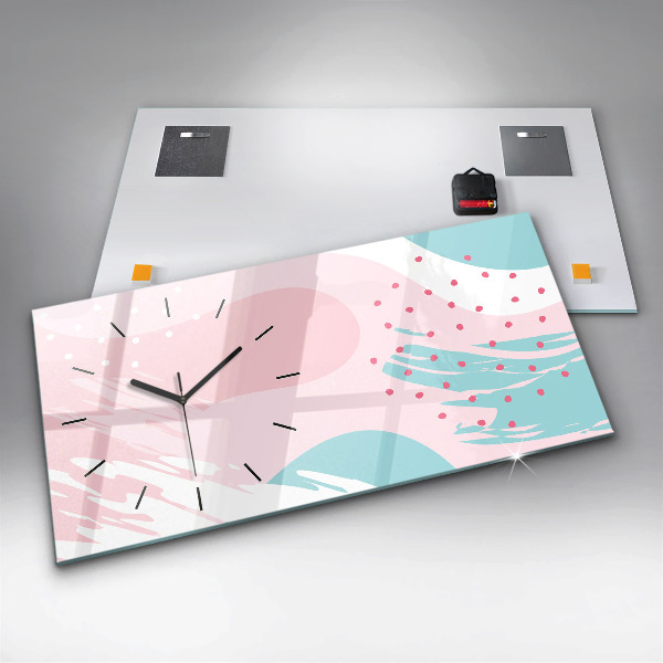 Horizontálne hodiny Pastelová abstrakcia