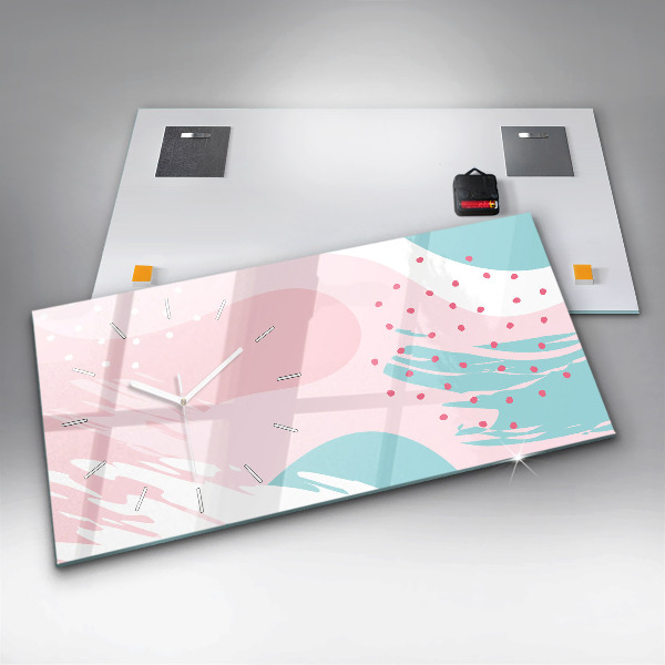 Horizontálne hodiny Pastelová abstrakcia