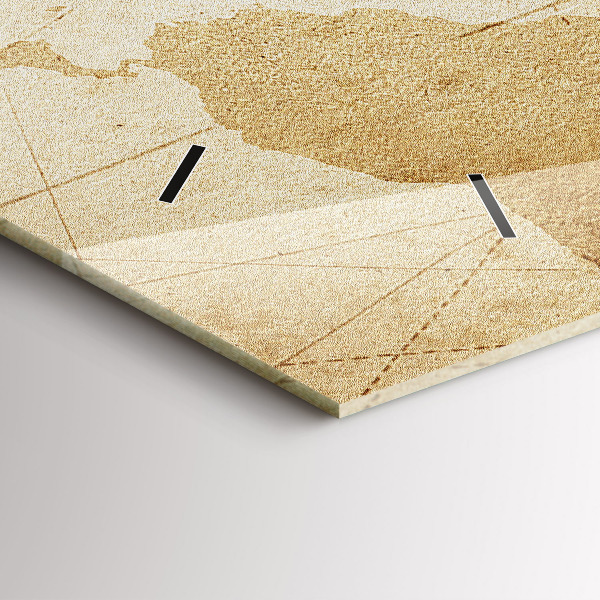 Horizontálne hodiny Vintage mapa sveta