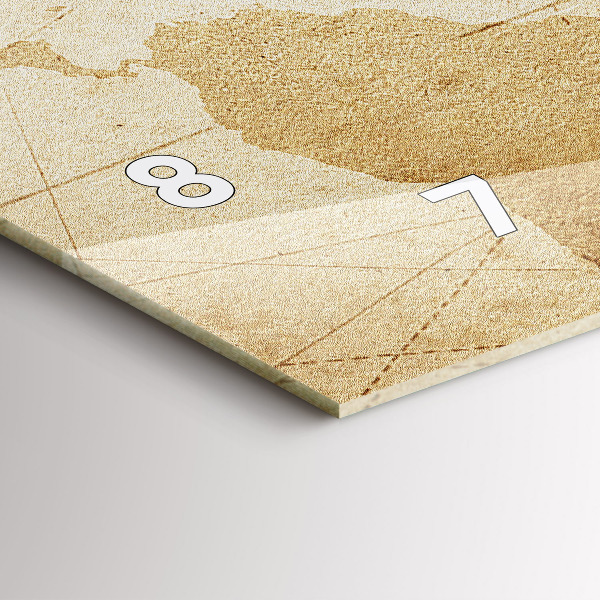 Horizontálne hodiny Vintage mapa sveta