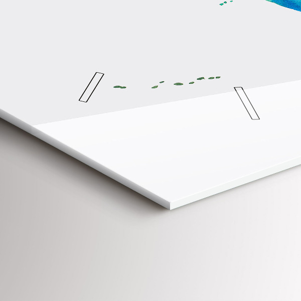 Horizontálne hodiny Akvarelová mapa sveta