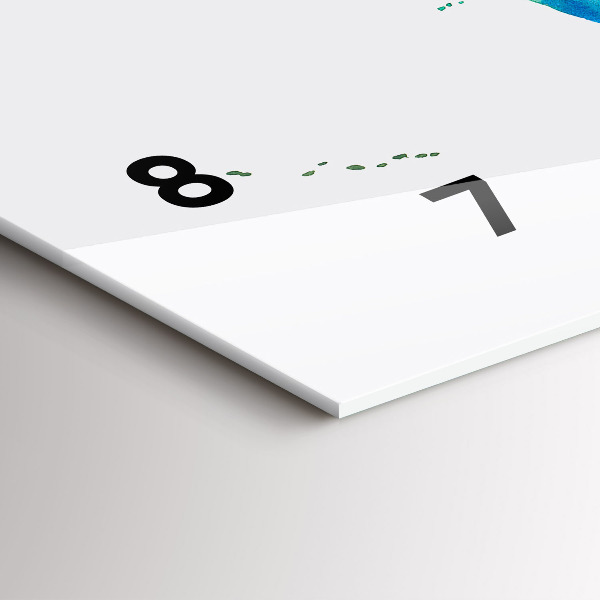 Horizontálne hodiny Akvarelová mapa sveta