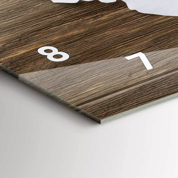 Horizontálne hodiny Mapa sveta na doskách