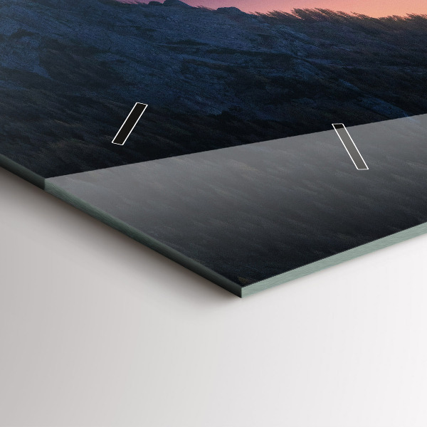 Horizontálne hodiny Krajina horských vrcholov