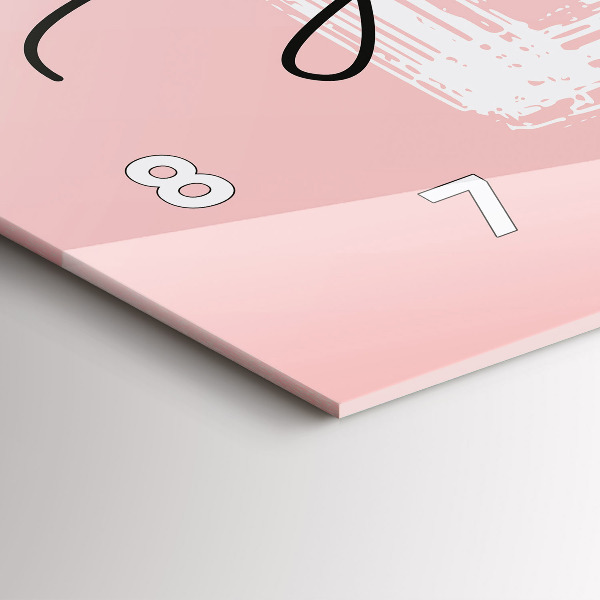 Horizontálne hodiny Nápis Milujte sa