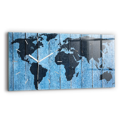 Horizontálne hodiny Palubná mapa sveta
