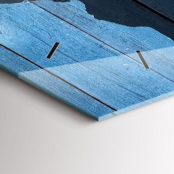 Horizontálne hodiny Palubná mapa sveta