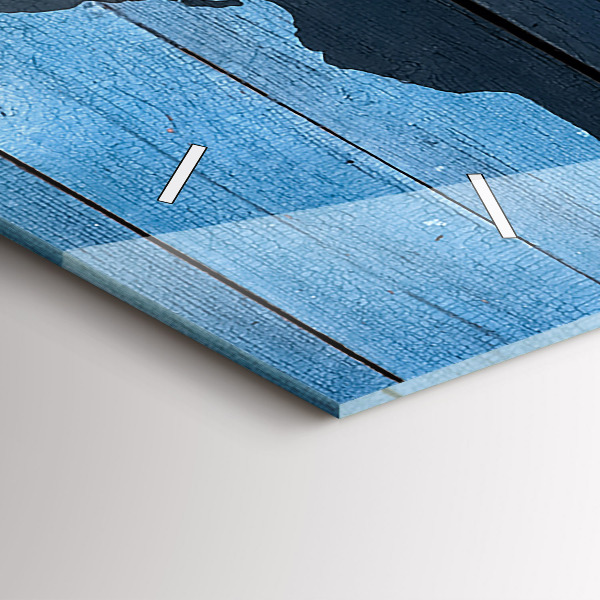 Horizontálne hodiny Palubná mapa sveta