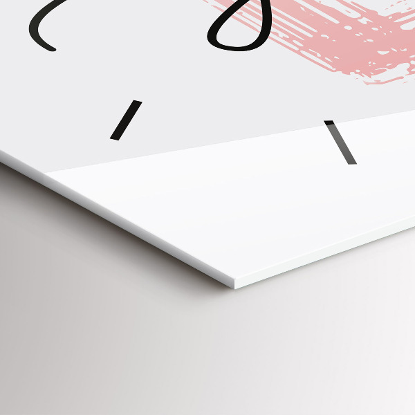 Horizontálne hodiny Nápis miluj sa