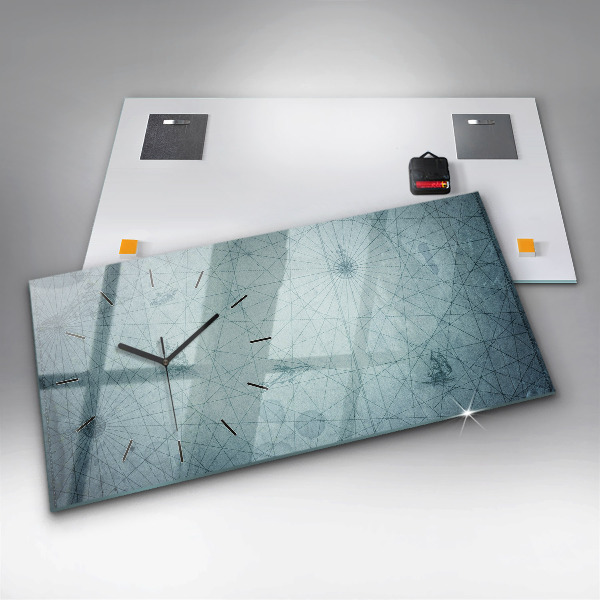 Horizontálne hodiny Vintage mapa