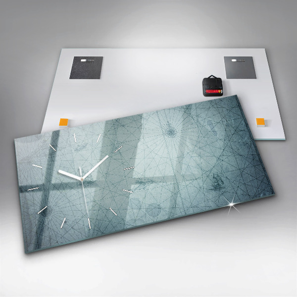 Horizontálne hodiny Vintage mapa