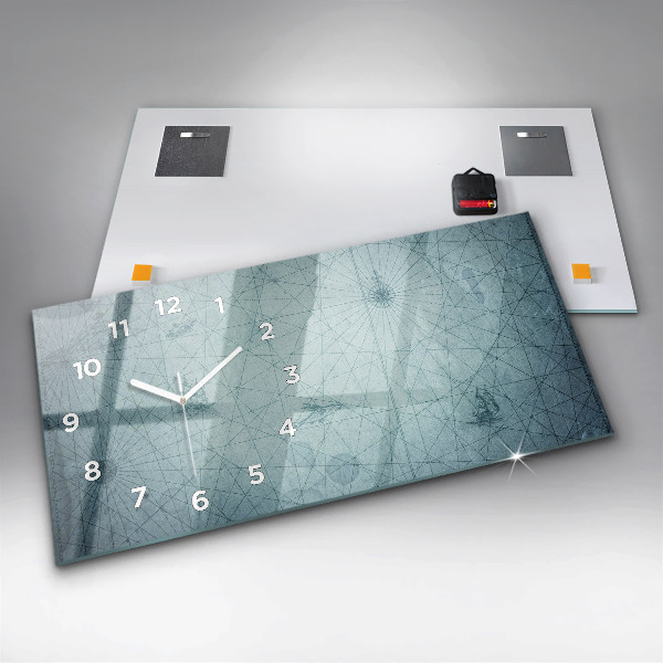 Horizontálne hodiny Vintage mapa